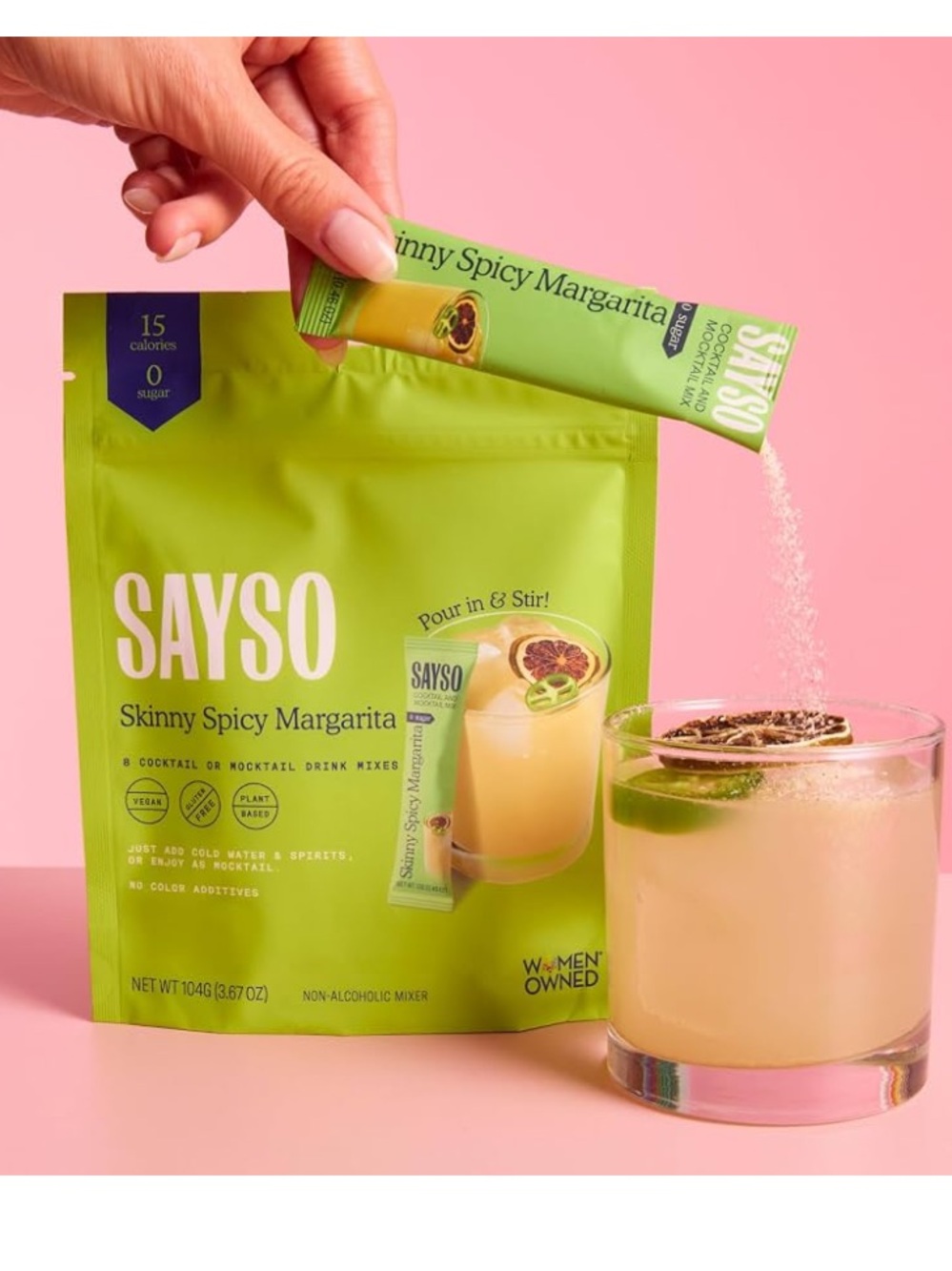Sayso Skinny Spicy Margarita Drink Mix